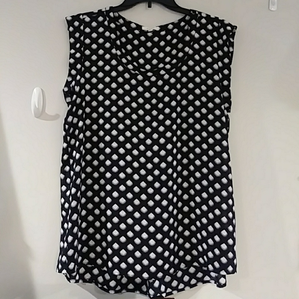 Black and white blouse